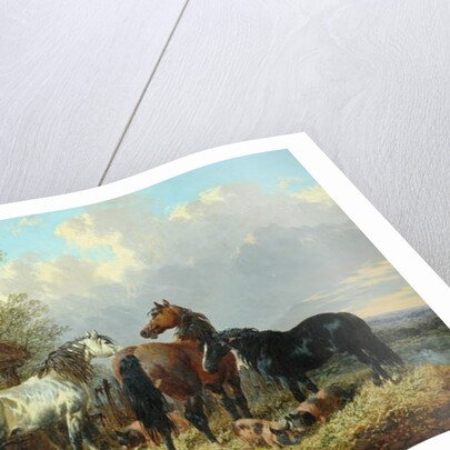Three Horses with Pigs by John Frederick Herring Jnr