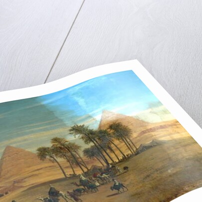 The Pyramids of Giza, Egypt by August Albert Zimmermann