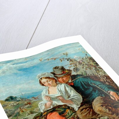 A fisher-Boy and a girl reading, 1850-79 by Italian School