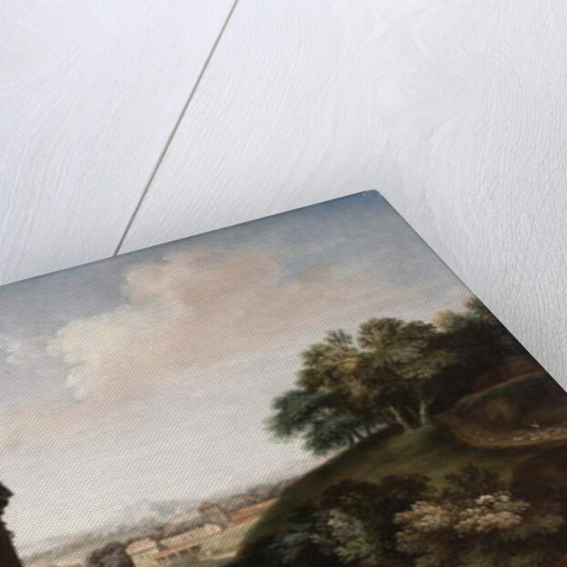 Capriccio view of the Pantheon, figures and an aqueduct, c.1760 by English School