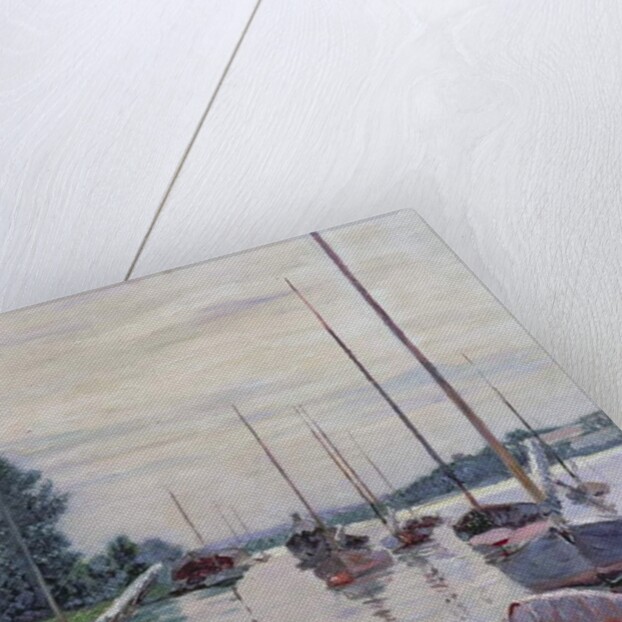 Boats Anchored on the Seine by Gustave Caillebotte