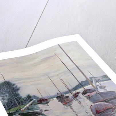 Boats Anchored on the Seine by Gustave Caillebotte