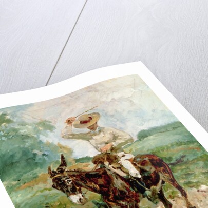 Raoul Tapie de Celeyran on a Donkey by Henri de Toulouse-Lautrec