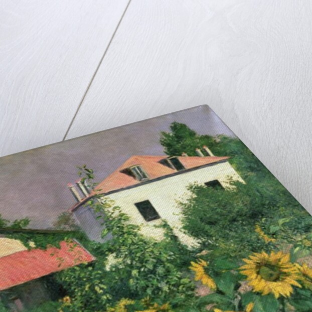 Sunflowers in the Garden at Petit Gennevilliers by Gustave Caillebotte