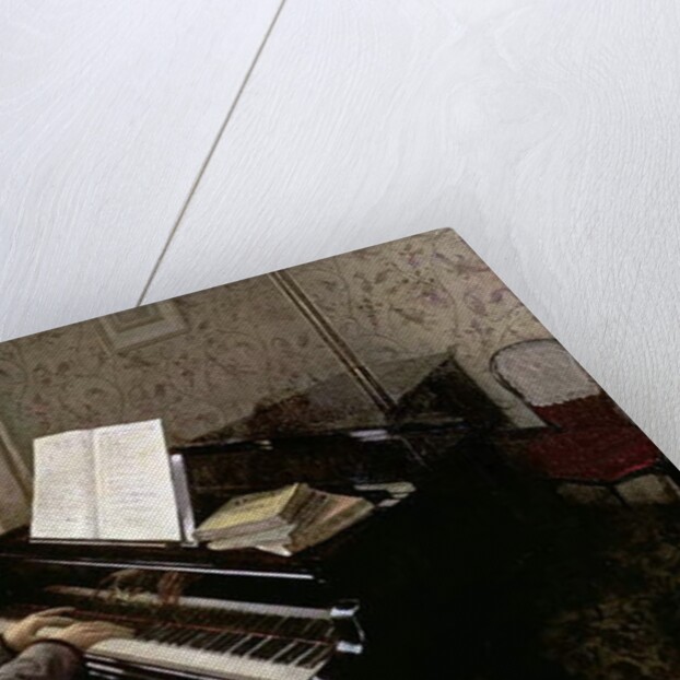 Young Man Playing the Piano, 1876 by Gustave Caillebotte