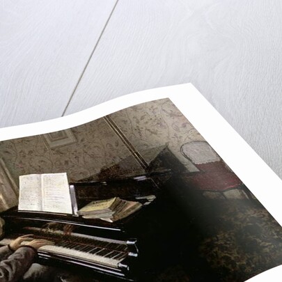 Young Man Playing the Piano, 1876 by Gustave Caillebotte