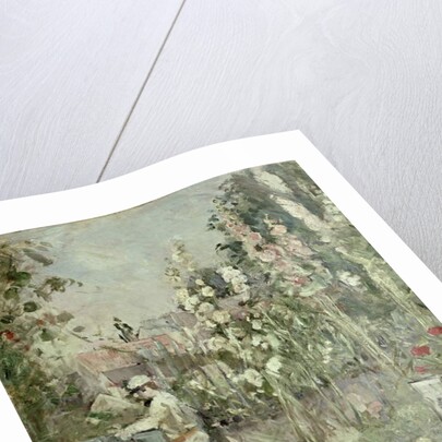 Young Boy in the Hollyhocks by Berthe Morisot