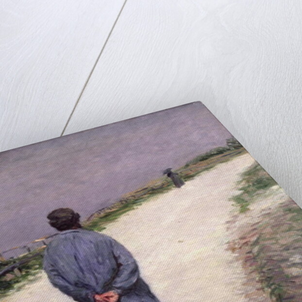 Pere Magloire on the Road to Saint-Clair, Etretat, 1884 by Gustave Caillebotte