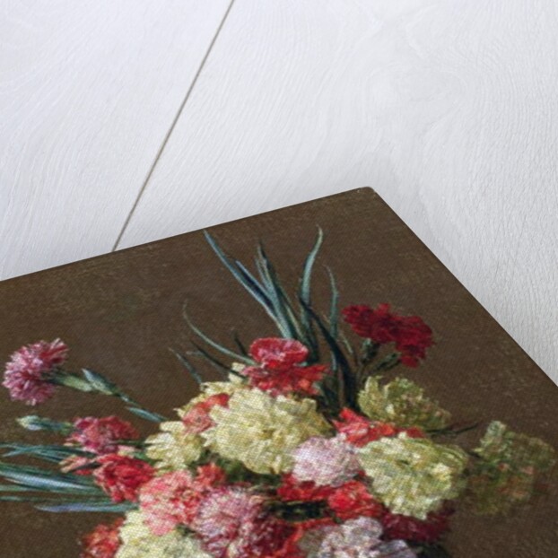 Carnations by Ignace Henri Jean Fantin-Latour
