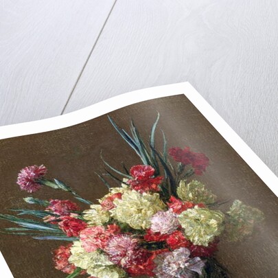 Carnations by Ignace Henri Jean Fantin-Latour