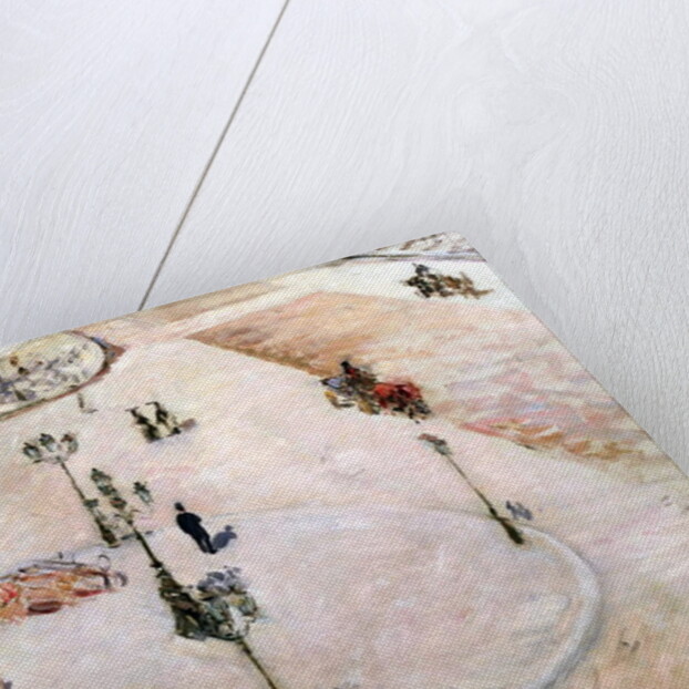 Traffic Island on Boulevard Haussmann, 1880 by Gustave Caillebotte