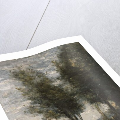 The pond, cowherd by Jean Baptiste Camille Corot