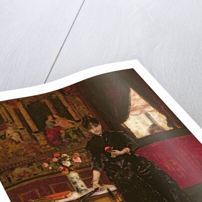 Woman with a carnation by Alfred Emile Stevens