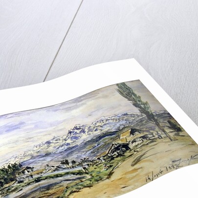 Snow on the mountains at Grenoble, 12th and 13th September, 1882 by Johan-Barthold Jongkind