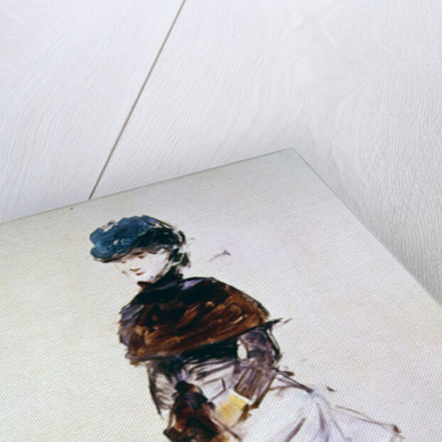 Study of a young woman with her hands in a muff by Jean Louis Forain