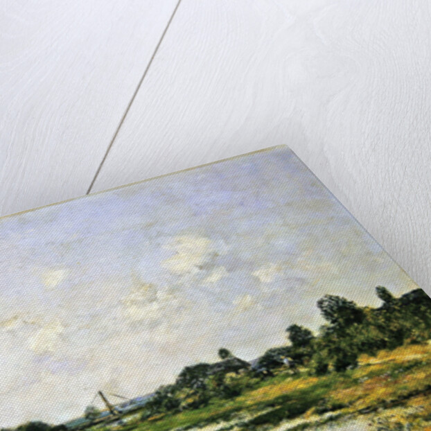 The banks of the river Touques at Trouville during the spring tides by Eugene Louis Boudin