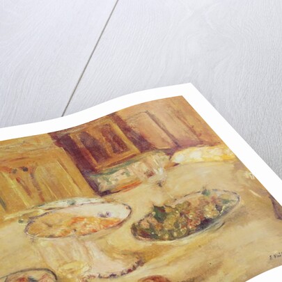 Bowls of fruit and biscuits and wineglass by Edouard Vuillard