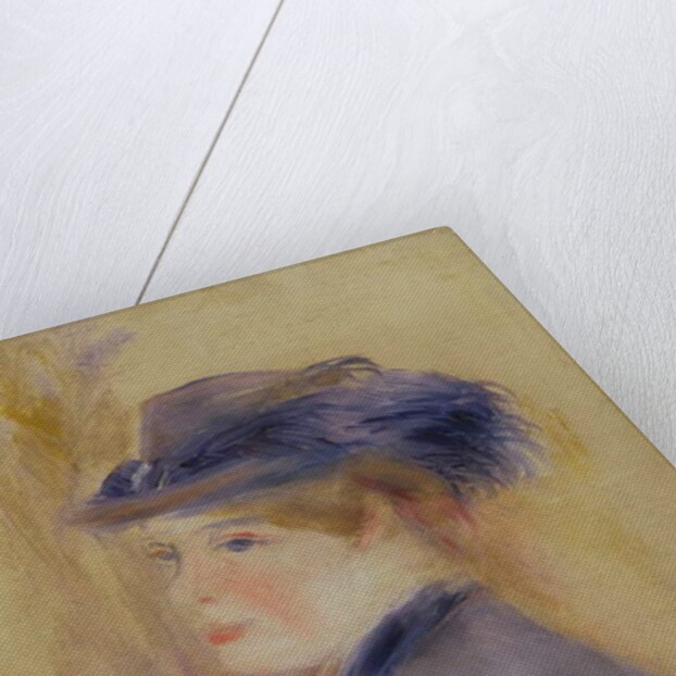 Woman in Blue with a Plumed Hat, c.1875 by Pierre Auguste Renoir