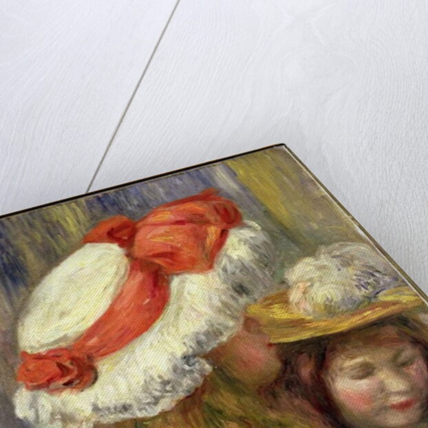 Two Girls with Hats, c.1890 by Pierre Auguste Renoir