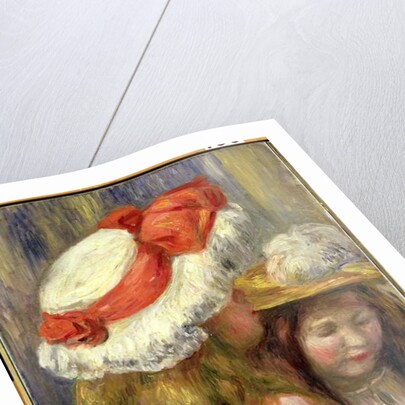 Two Girls with Hats, c.1890 by Pierre Auguste Renoir