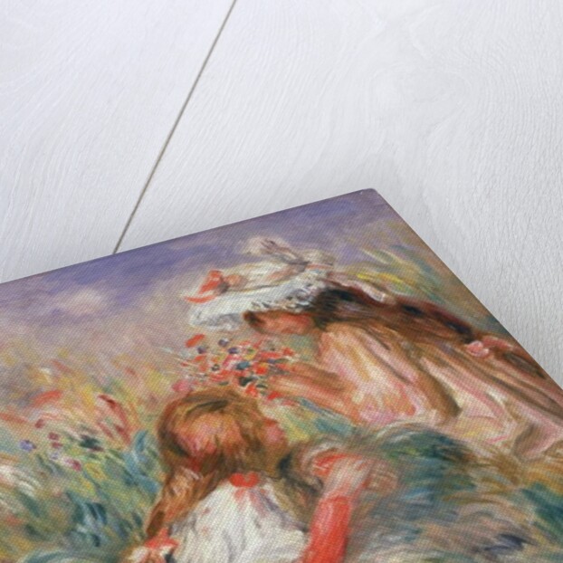 Two Children Seated Among Flowers, 1900 by Pierre Auguste Renoir