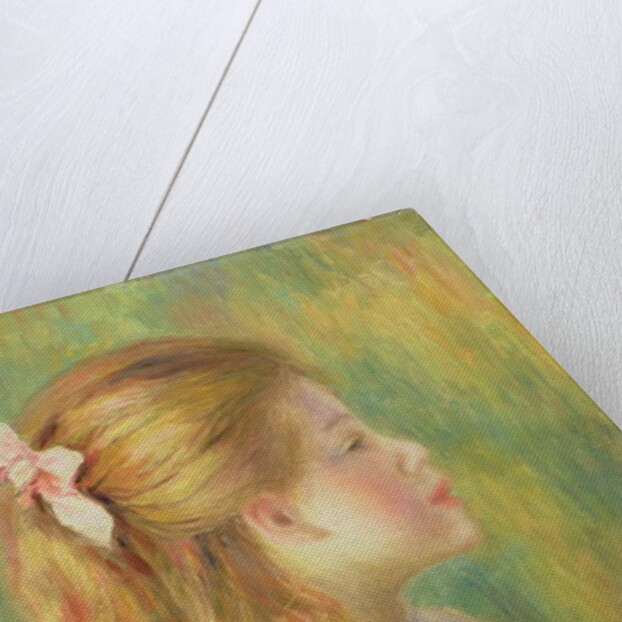 Girl in Profile Reading by Pierre Auguste Renoir