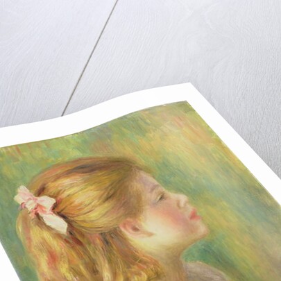 Girl in Profile Reading by Pierre Auguste Renoir