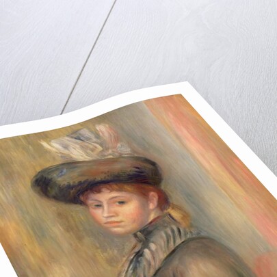 Girl in Grey-blue, Putting on her Glove, c.1889 by Pierre Auguste Renoir