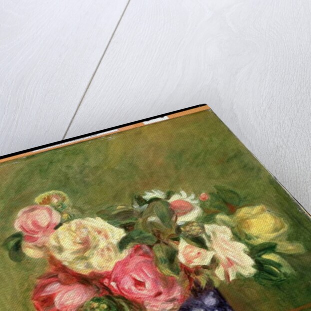 Roses in a Blue Vase by Pierre Auguste Renoir