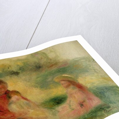 Woman with Two Children Sitting on the Ground, 1902-03 by Pierre Auguste Renoir