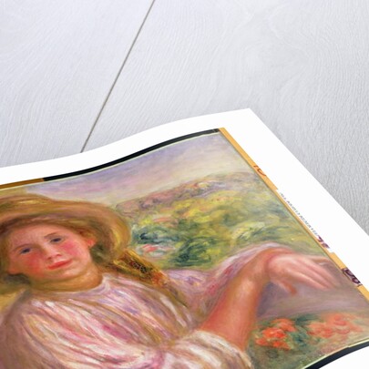 Girl on a Balcony at Cagnes, 1911 by Pierre Auguste Renoir