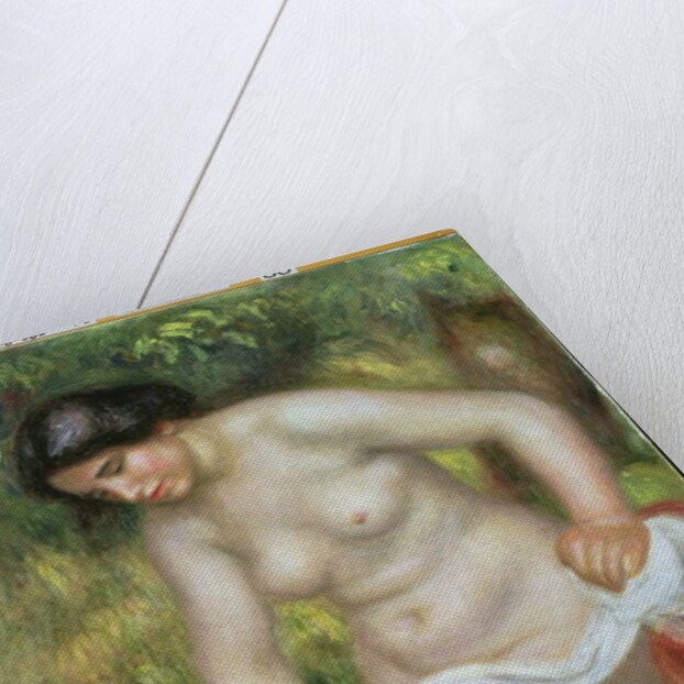 Bather Drying Herself with a White Cloth by Pierre Auguste Renoir