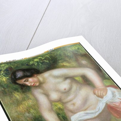 Bather Drying Herself with a White Cloth by Pierre Auguste Renoir