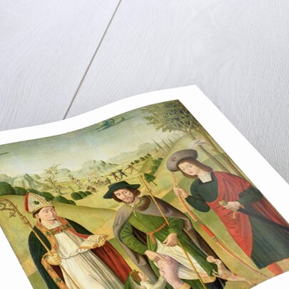 Three Saints: Bishop Saint, St. Roch and St. Sebastian, c.1460-80 by French School