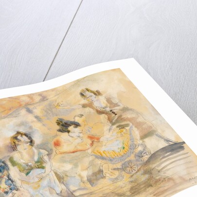 Woman with Baby Carriage, New York, 1919 by Jules Pascin