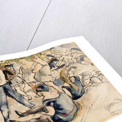 Figures on Beach, Coney Island, 1917 by Jules Pascin