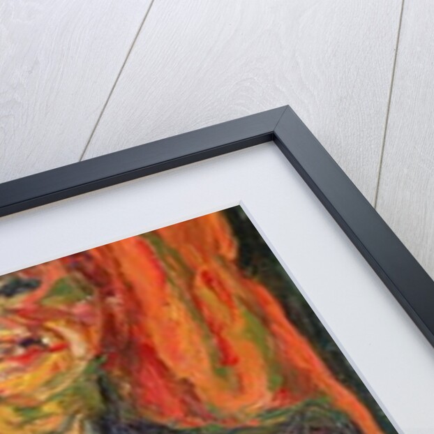 Man in Blue, with a Yellow and Red Background by Chaim Soutine