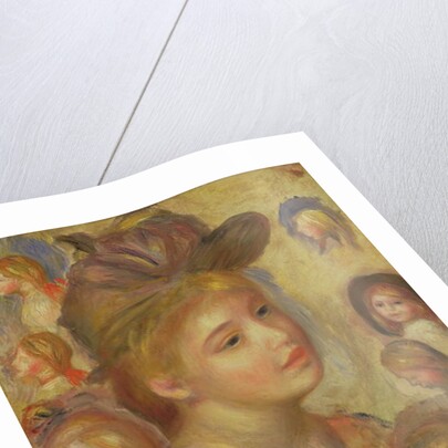 Studies of Girls' Heads, 1893 by Pierre Auguste Renoir