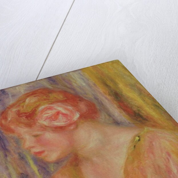 Red Headed Woman with Roses in her Hair by Pierre Auguste Renoir