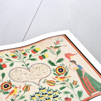 Birth certificate, 1821 by American School