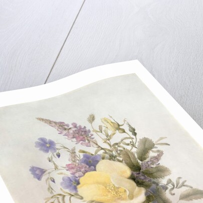 Flowers with a Yellow Rose, 1840 by French School