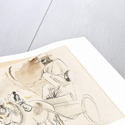 Black people and Two Carts by Jules Pascin