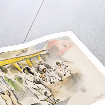 Southern Scene: Four African Americans, Two Children by Jules Pascin