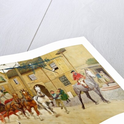 The Great North Road, The Bell at Stilton, 1902 by Cecil Charles Windsor Aldin