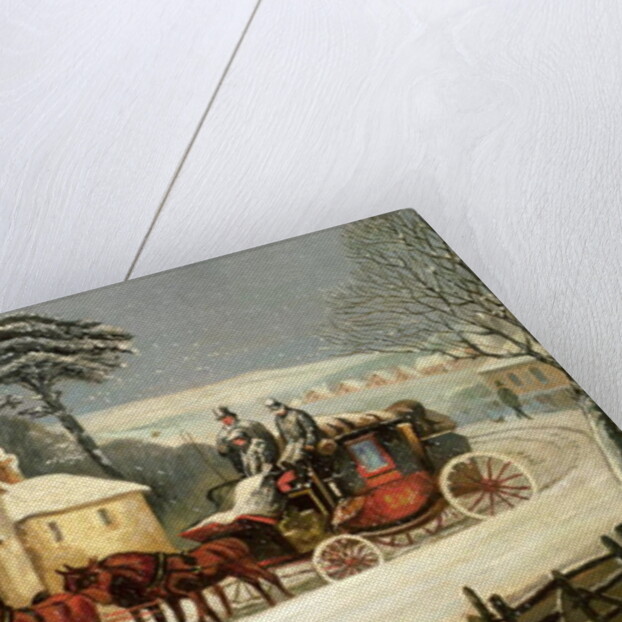 Winter Scene with the Royal Mail Halted at an Inn by Samuel Henry Alken