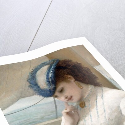 A Girl Reading in a Sailing Boat, 1869 by Alfred Chantrey Corbould