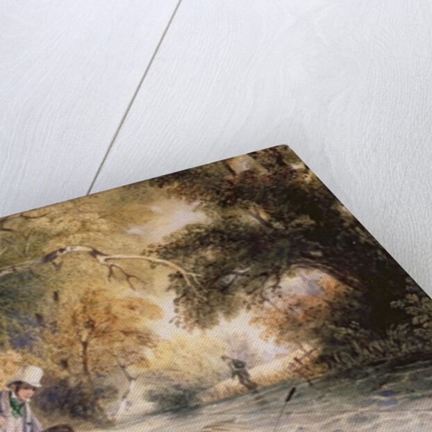 Pike Fishing, Landing a Jack, c.1839 by Newton Fielding