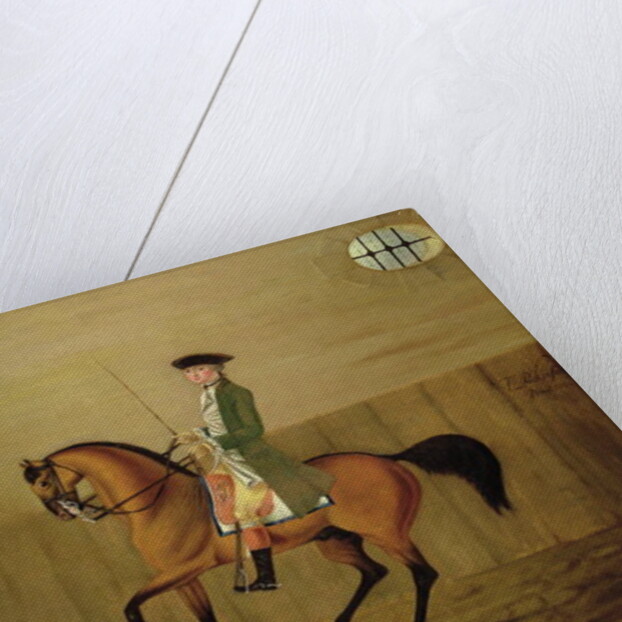 Gentleman on a Bay Horse in a Riding School, 1766 by Thomas Parkinson