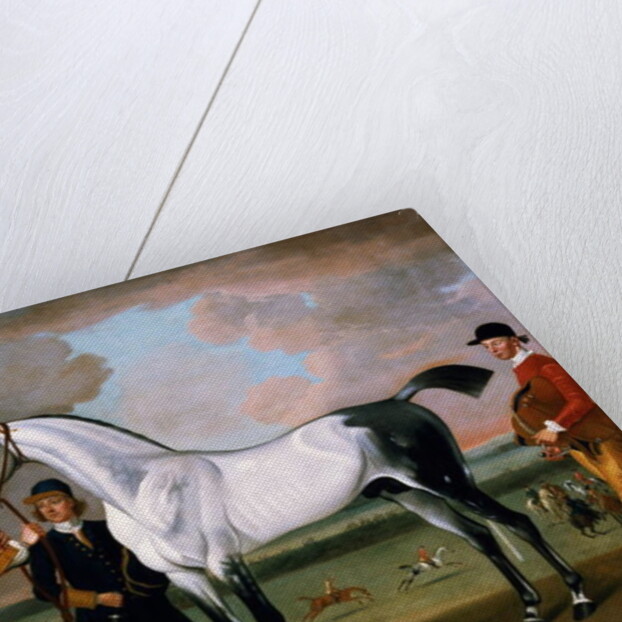 The Duke of Bolton's 'Starling' with a jockey and groom at Newmarket, 1734 by Thomas Spencer