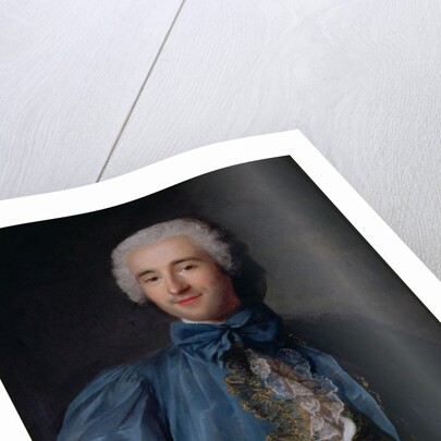 Portrait of a gentleman in a blue coat by Jean-Marc Nattier